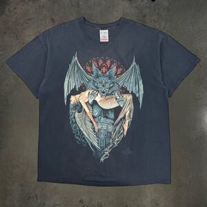 Vintage 90s Alchemy Gothic Archive Demon Carrying Fallen Angel T-Shirt